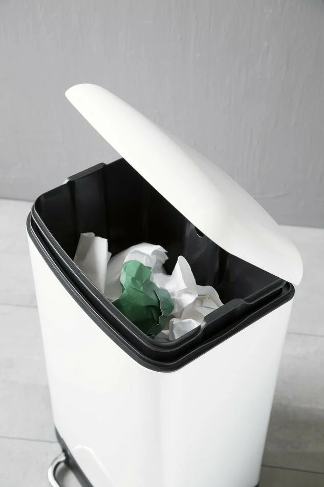 Eckiger Mülleimer 30 l ST60042 by Steel-Function color Svart