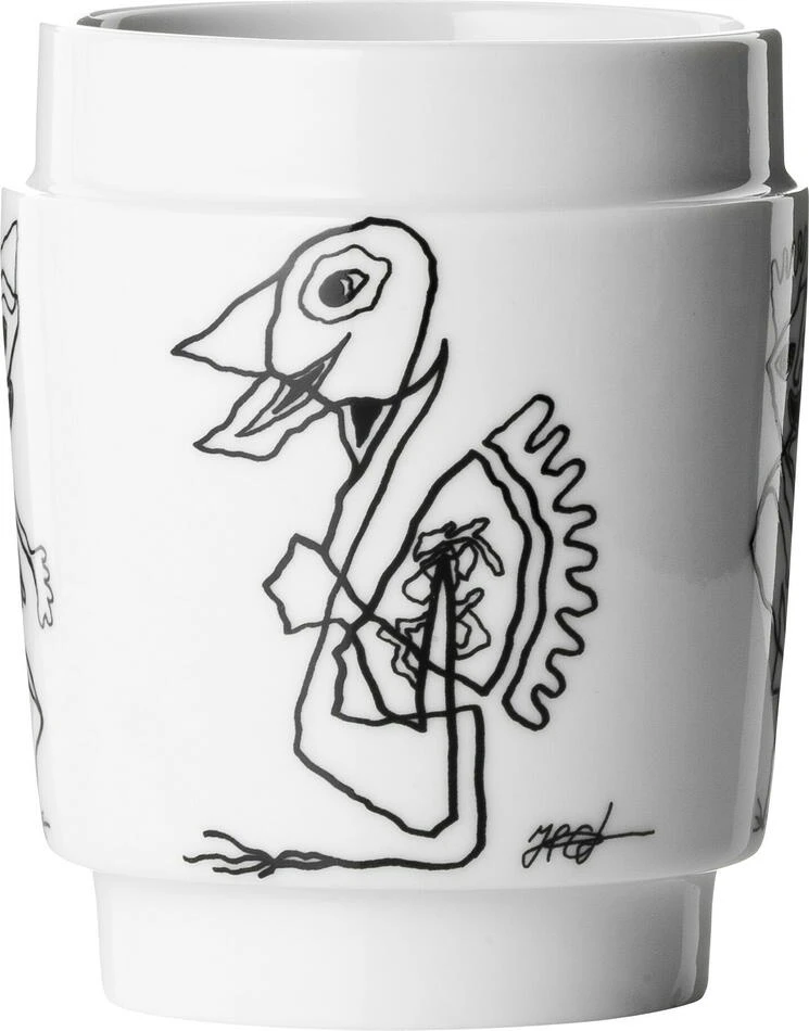 Kunstbecher Schwarz/Weiß 250 ml ST68141 by Steel-Function color Vit