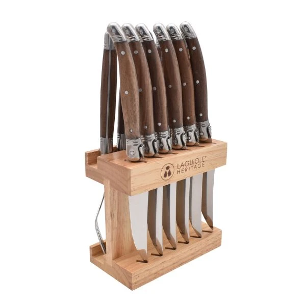 Laguiole Heritage Besteckset aus Walnussholz – 12-teilig 40271003 by Laguiole color Bruin