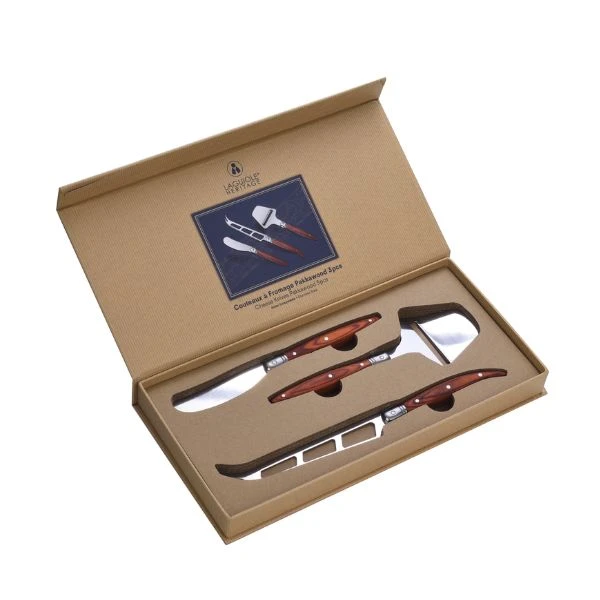 LG Heritage Käsemesser-Set 3 Messer Pakkawood 40273020 by Laguiole color Svart