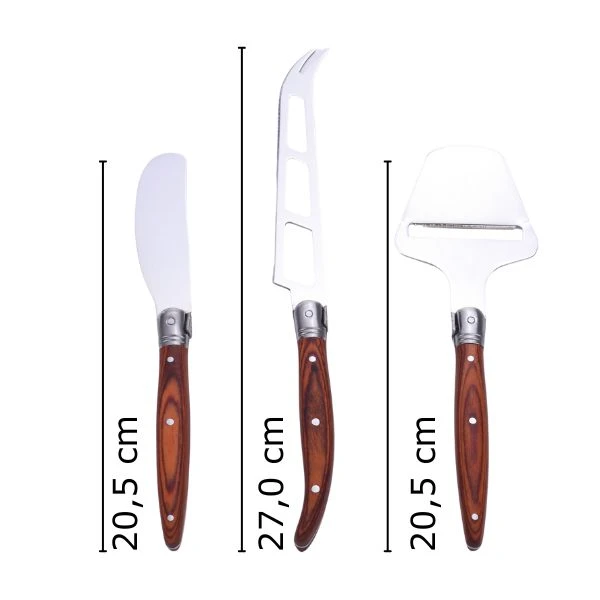 LG Heritage Käsemesser-Set 3 Messer Pakkawood 40273020 by Laguiole color Svart