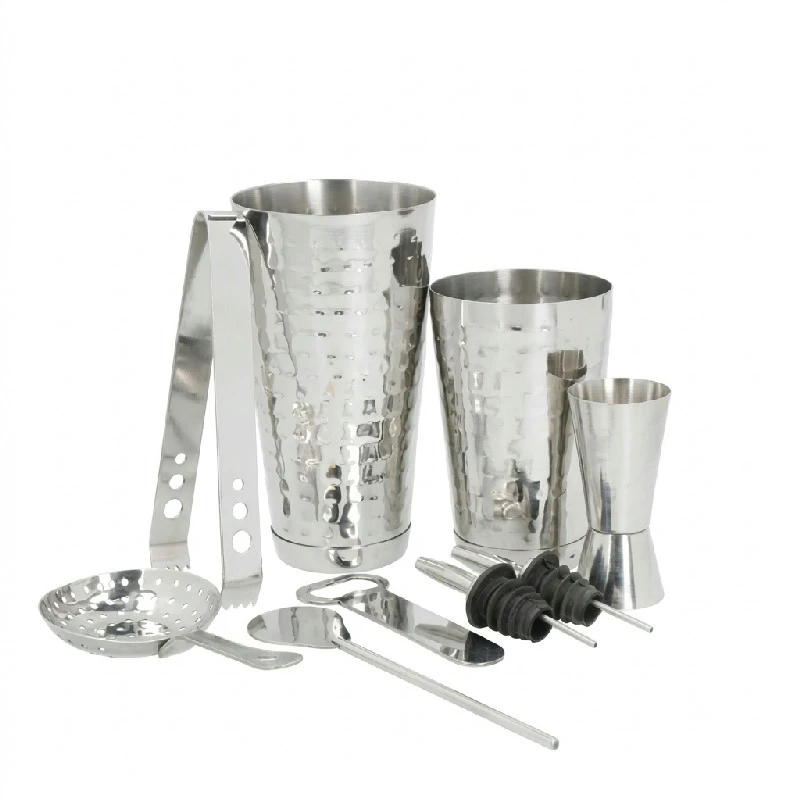 BarCraft Boston Shaker Cocktail-Set 8-teilig Silber BCBARSET8PC by BarCraft color Svart