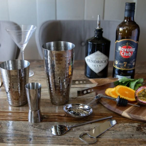 BarCraft Boston Shaker Cocktail-Set 8-teilig Silber BCBARSET8PC by BarCraft color Svart