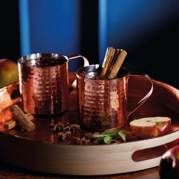 Moscow Mule Becher 550ml gehämmertes Kupfer Barcraft BCLLMULE by BarCraft color Svart
