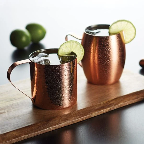 Moscow Mule Becher 550ml gehämmertes Kupfer Barcraft BCLLMULE by BarCraft color Svart