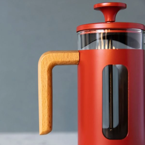 Pisa Kaffeebereiter 3 Tassen Rot mit Holzgriff La Cafetière LCPISA3CPREDW by La Cafetière color Svart