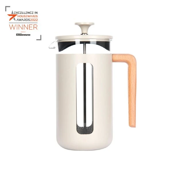 La Cafetière Pisa French Press 8 Tassen Latte mit Holzgriff LCPISA8CPLATW by La Cafetière color Svart