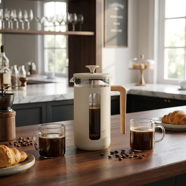 La Cafetière Pisa French Press 8 Tassen Latte mit Holzgriff LCPISA8CPLATW by La Cafetière color Svart