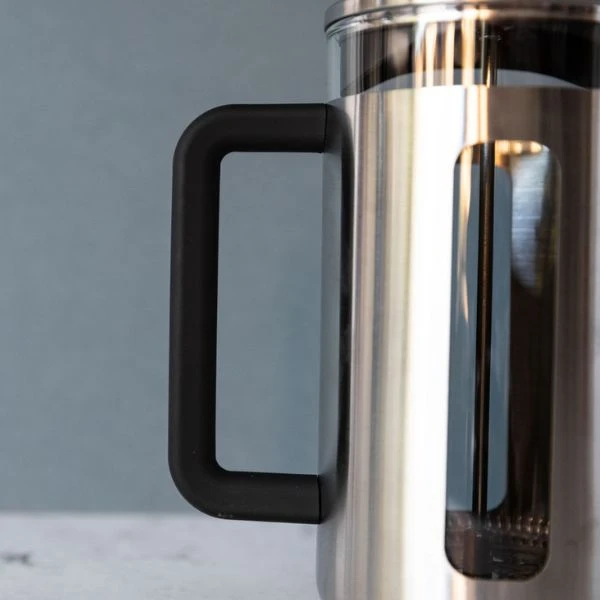 Pisa 8-Tassen Kaffeebereiter gebürstetes Chrom La Cafetière LCPISA8CPSIL by La Cafetière color Svart