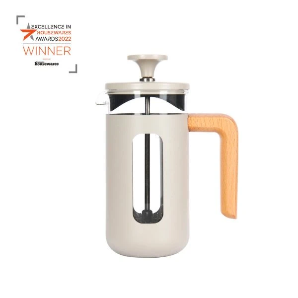 Pisa 3-Tassen Kaffeebereiter Latte Holzgriff La Cafetière LCPISA3CPLATW by La Cafetière color Svart