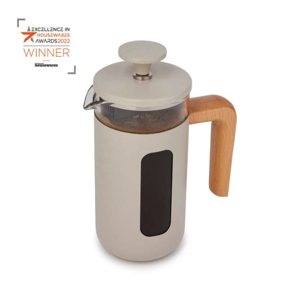 Pisa 3-Tassen Kaffeebereiter Latte Holzgriff La Cafetière LCPISA3CPLATW by La Cafetière color Svart