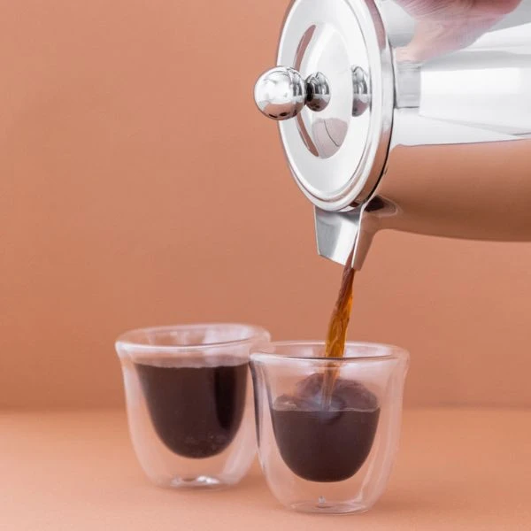 French Press 8 Tassen doppelwandig Edelstahl La Cafetière LCDBLSS8CUP by La Cafetière color Svart