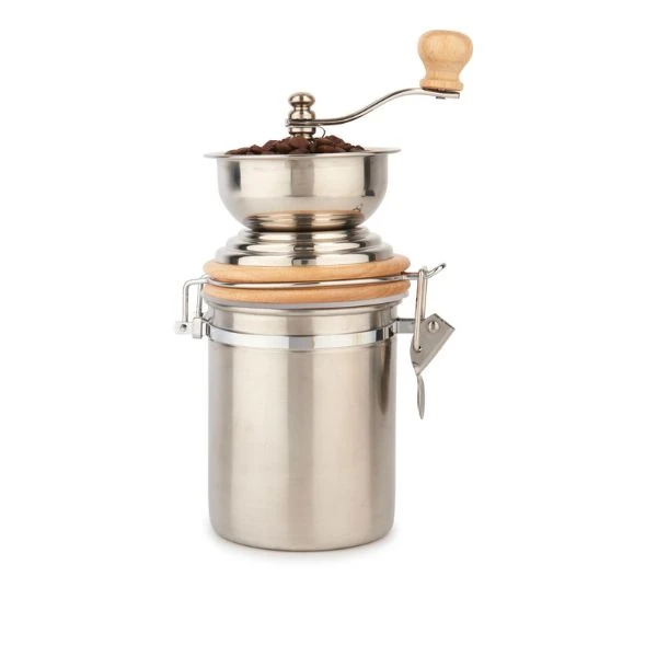 Manuelle Kaffeemühle und Kaffeedose Edelstahl – La Cafetière LCGRINDSS by La Cafetière color Svart
