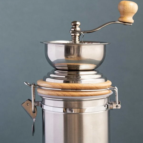 Manuelle Kaffeemühle und Kaffeedose Edelstahl – La Cafetière LCGRINDSS by La Cafetière color Svart