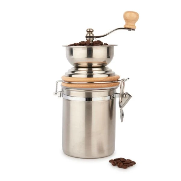 Manuelle Kaffeemühle und Kaffeedose Edelstahl – La Cafetière LCGRINDSS by La Cafetière color Svart