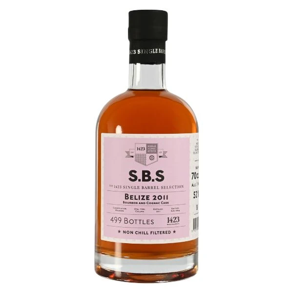SBS Belize 2011, Bourbon und Cognac 52% FL 70 SBS-196 by 1423 color Svart
