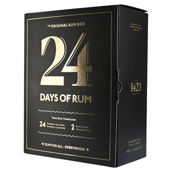 24 Days of Rum Kalender Black Edition 24x2cl JUL120 by 1423 color Svart