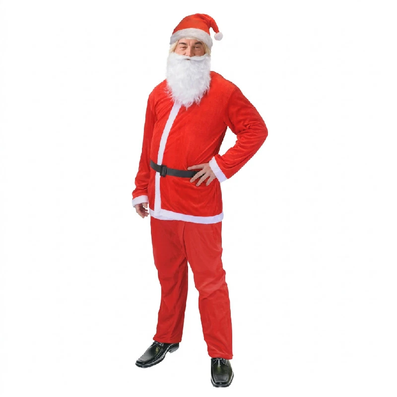 Weihnachtsmann Kostüm 5-teilig Luxus AAF201220 by Koop color Vit/Röd