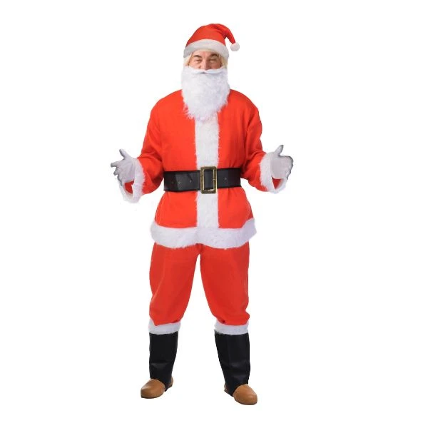 Luxus Weihnachtsmann Kostüm 9-teilig AAF201240 by Koop color Vit/Röd
