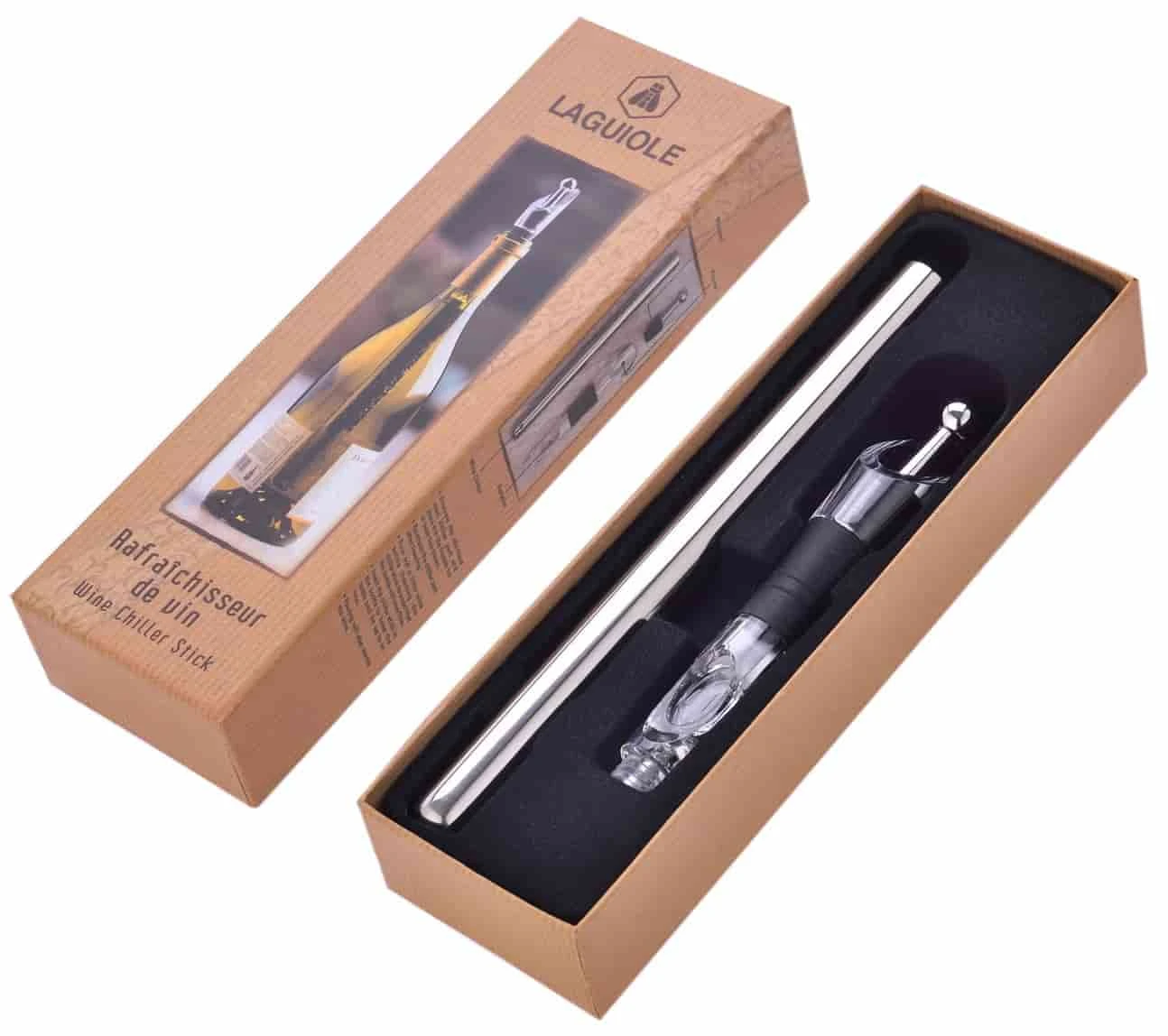LAGUIOLE Weinkühlstab aus Edelstahl 40268876 by Laguiole color Svart
