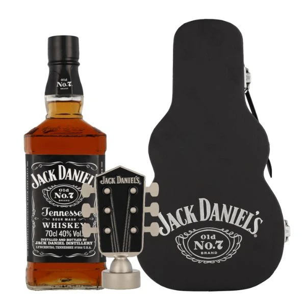 Jack Daniel's Old No. 7 Tennessee Whiskey Gitarre 70 cl mit Geschenkbox 58168 by JACKDANIEL color Svart