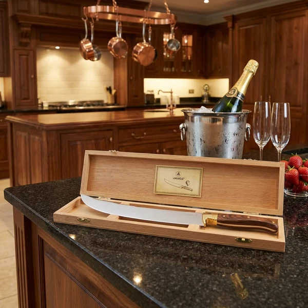 Laguiole Champagnersäbel mit Geschenkbox 40268086 by Laguiole color Svart