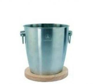 LAGUIOLE Weinkühler mit Holzuntersetzer 40268930 by Laguiole color Silver