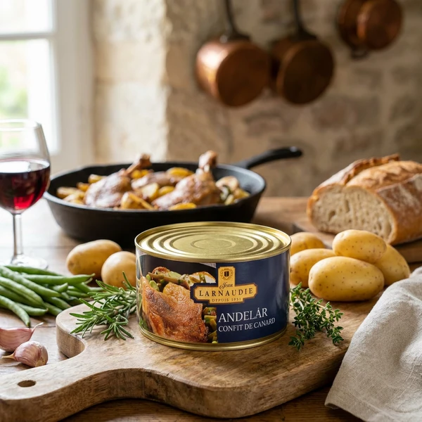 Larnaudie Confit de Canard Entenschenkel 1240G 12728 by Deli Drengene color Svart