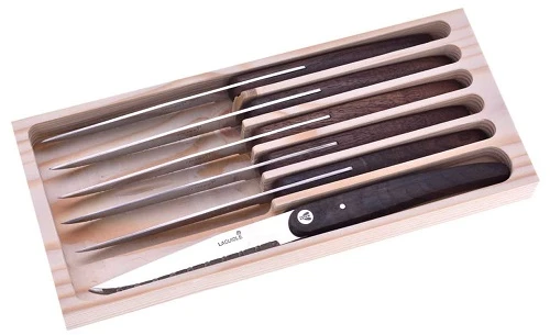 LAGUIOLE 6 Steakmesser in Holzbox 40268880 by Laguiole color Svart