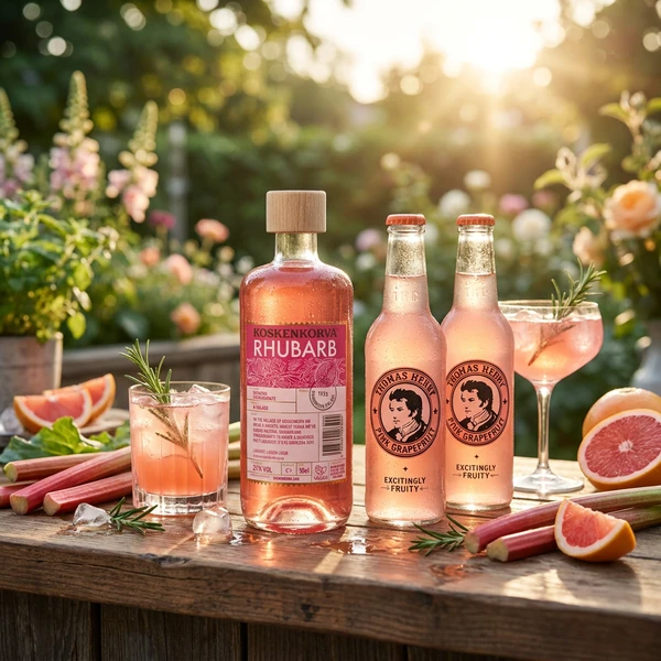 Rhabarber & Grapefruit - Cocktail des Monats - Getränkepaket Barlifepakke104 by KOSKENKORV color Svart