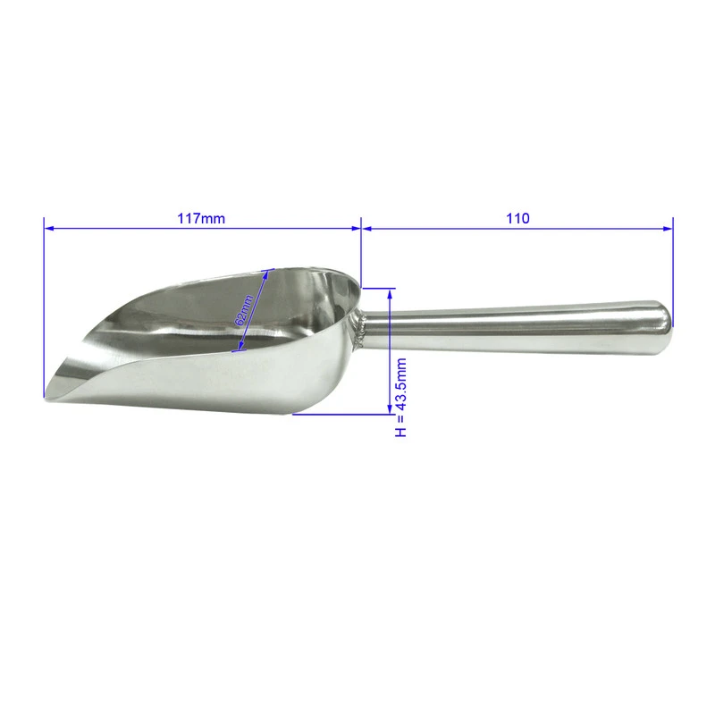 Eisschaufel 15 cl Edelstahl 10679L by Fuchs Gastro color Silver