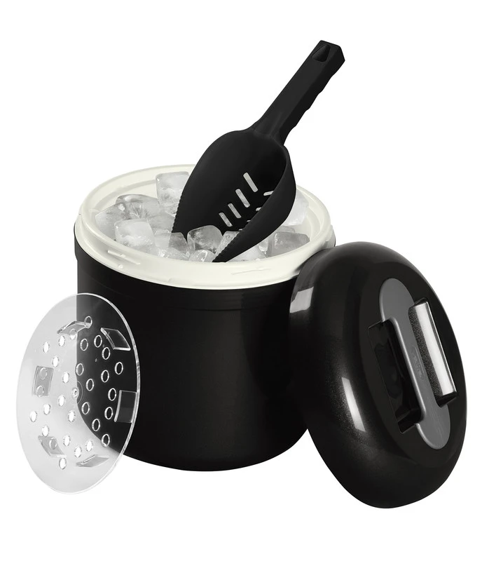 Eiseimer 4 Liter Anthrazit - Kunststoff 4883 by Fuchs Gastro color Svart