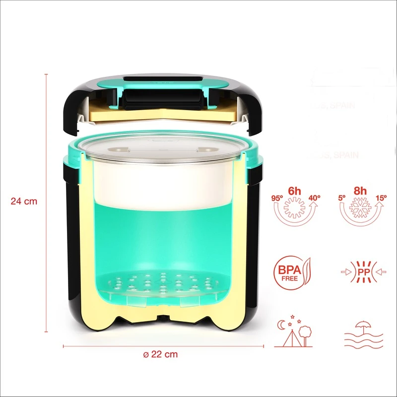 Thermobox für Speisen & Eiswürfel 4 Liter 17210 by Fuchs Gastro color Svart