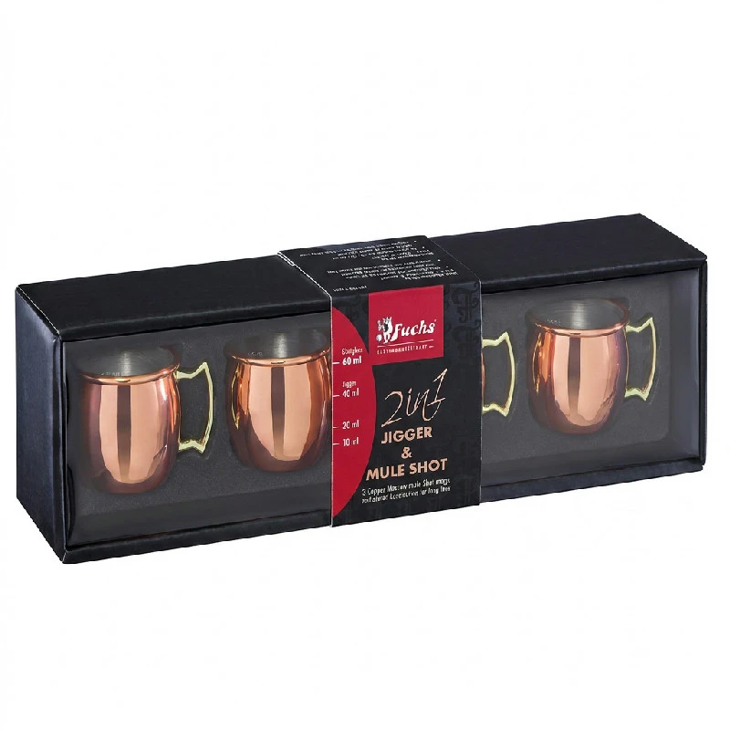 Mini Moscow Mule Shot-Becher Set – 6 cl, 4er-Set 15841 by Fuchs Gastro color Koppar