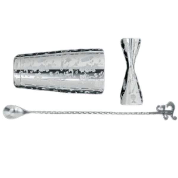 Tiki Barset 3-teilig - Edelstahl 17302 by Fuchs Gastro color Silver