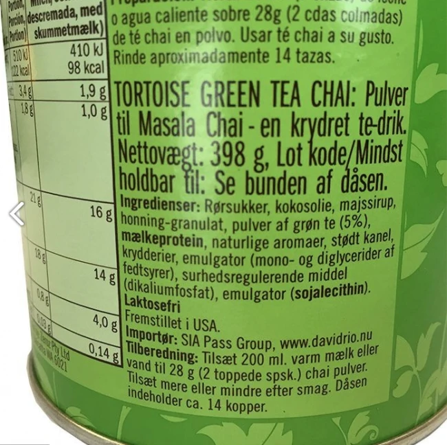 David Rio Tortoise Green Tea Chai 1,816 kg TE_100198 by DAVID RIO color Svart