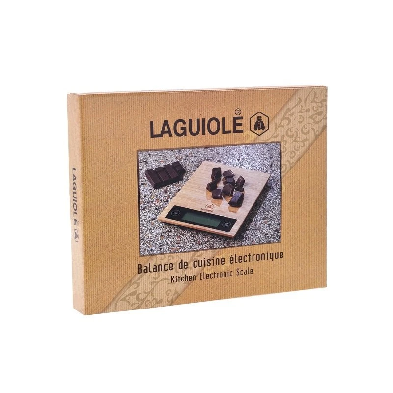 LAGUIOLE Elektronische Küchenwaage aus Bambus 40268456 by Laguiole color Svart
