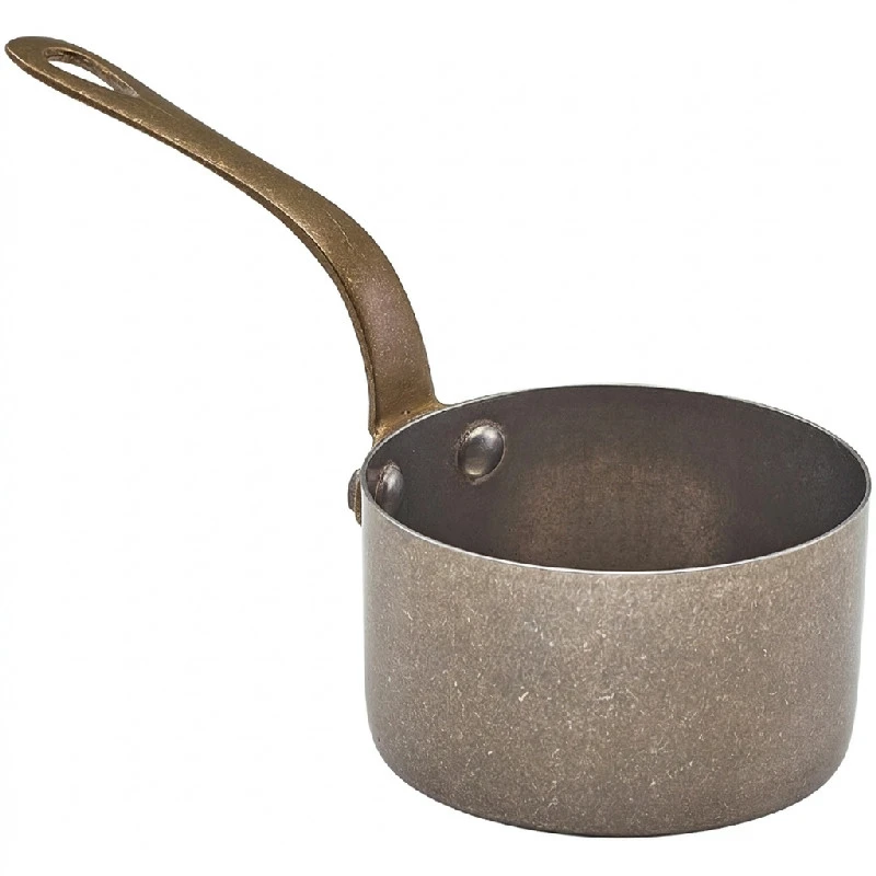 Mini-Serviertopf 20 cl Vintage-Edelstahl - GenWare SMS8V by Genware color Svart
