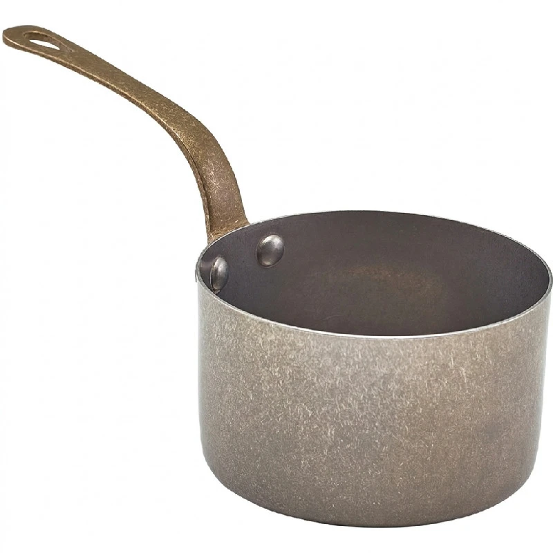 Mini-Serviertopf 35 cl Vintage-Edelstahl – GenWare SMS9V by Genware color Svart