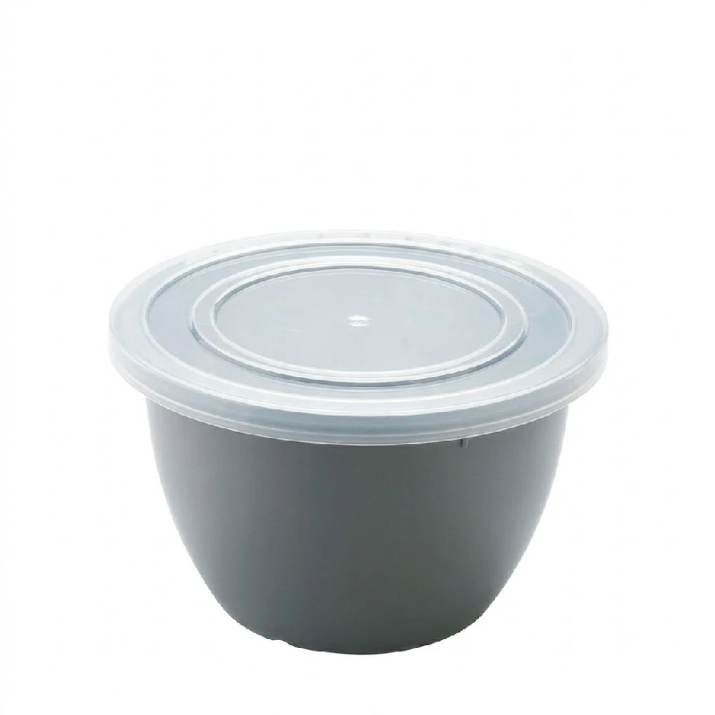 Wiederverwendbarer Lebensmittelbehälter Grau - Polycarbonat 635 ml o. Deckel 800401-DG by GLASS4EVER color Svart