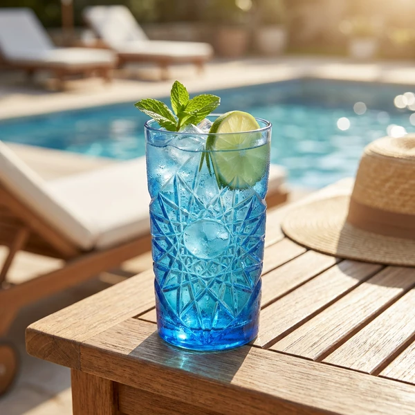 PREMIUM GLAS Aqua 47 CL - Polycarbonat 200713-B by GLASS4EVER color Blauw
