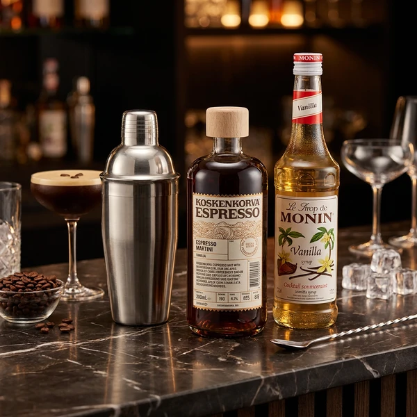 Espresso Martini Vanille Set Barlifepakke106 by KOSKENKORV color Svart