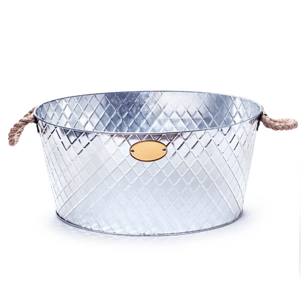 Getränkekühler mit Seilgriffen 25412 by Drink color Silver