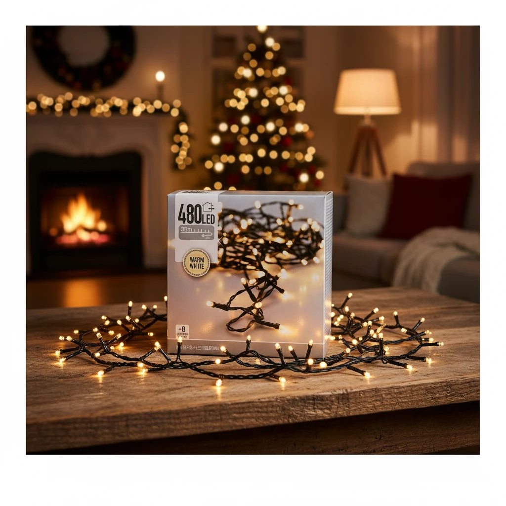 LED-Lichterkette 480 LEDs Warmweiß mit Timer AX8451160 by Koop color Vit