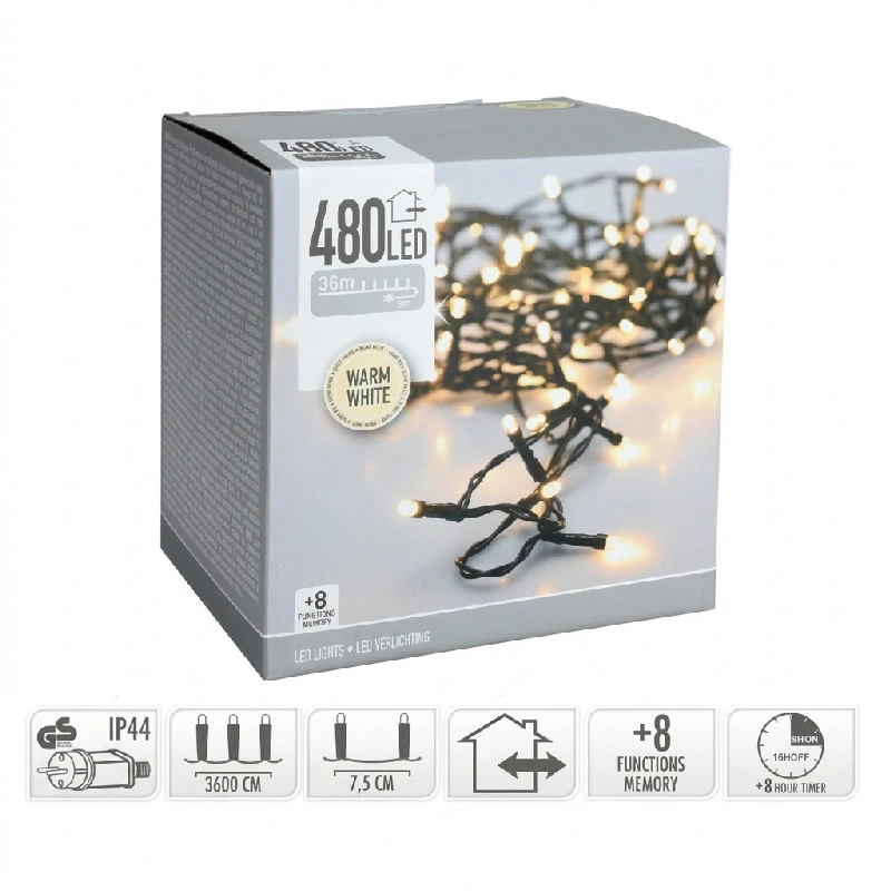 LED-Lichterkette 480 LEDs Warmweiß mit Timer AX8451160 by Koop color Vit