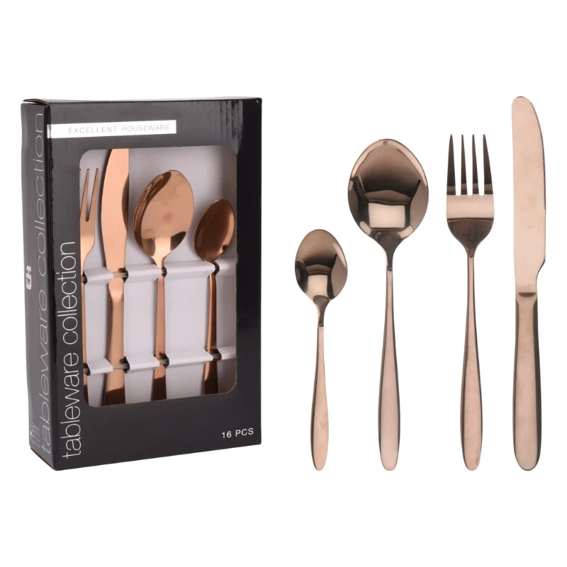 Besteckset 16-teilig Kupfer CC4100710 by Koop color Koppar