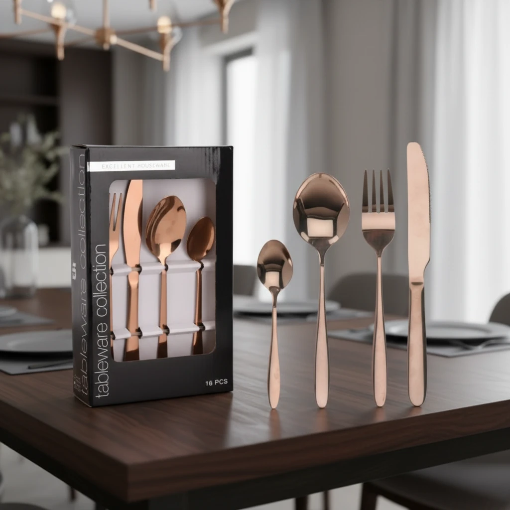 Besteckset 16-teilig Kupfer CC4100710 by Koop color Koppar