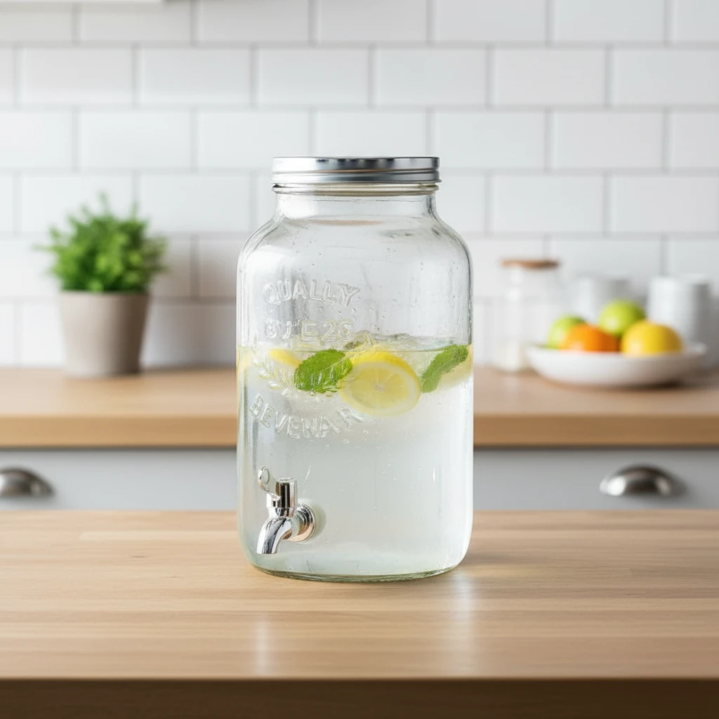 Getränkespender aus Glas 5,5 Liter CD4100060 by Koop color Helder