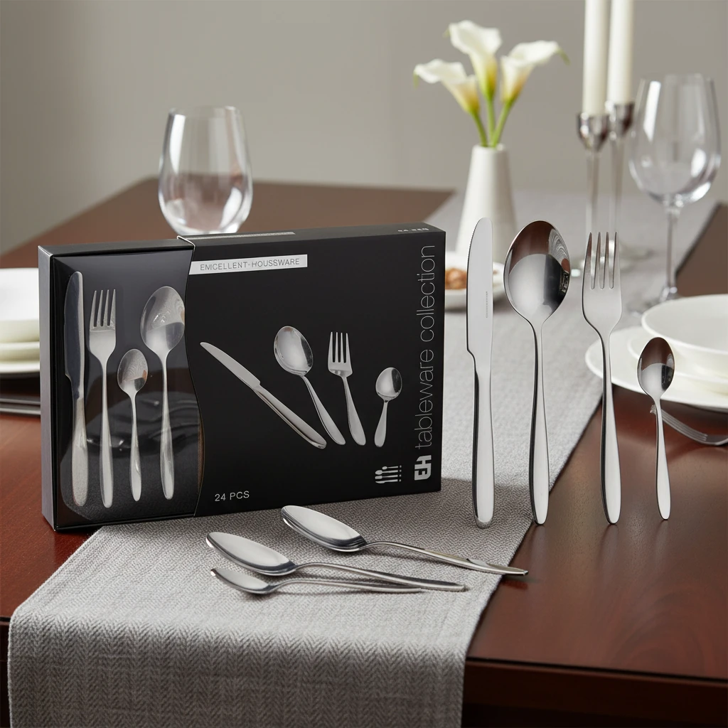 Besteckset 24-teilig aus Edelstahl - Silber CC4100960 by Koop color Silver