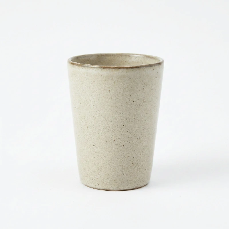 Becher ohne Henkel Ø 10 cm – Sandfarbenes Steingut 5010990 by stentøj color Svart